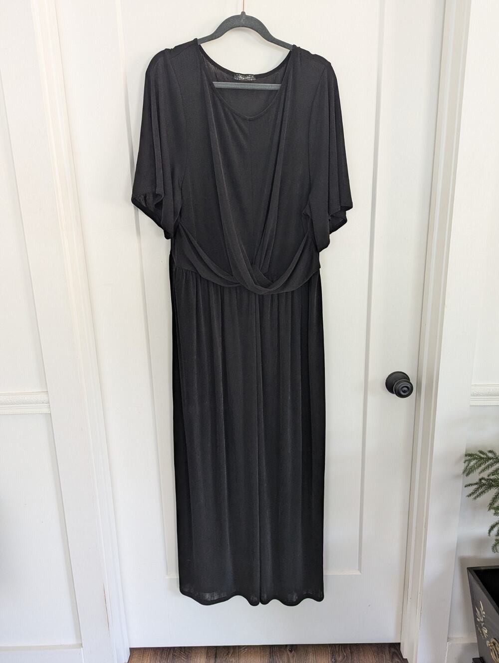 Storyteller Women's 3X Plus Black Long Maxi Dress NWOT Career Travel Cocktail